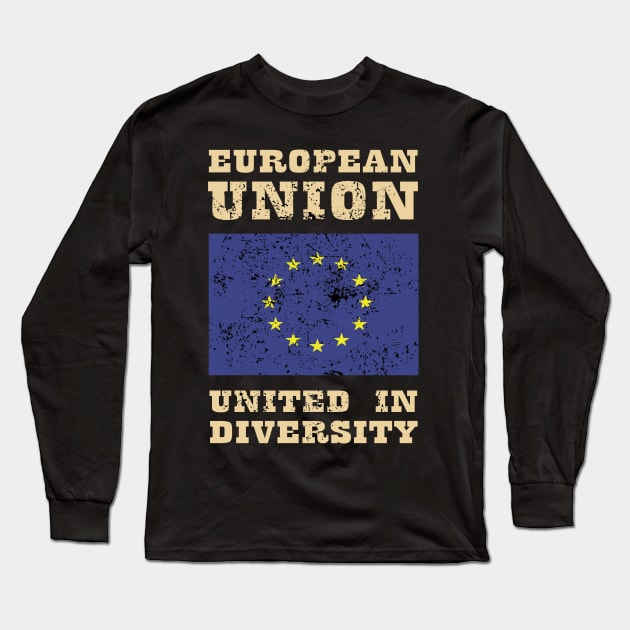 European Union Long Sleeve T-Shirt by KewaleeTee